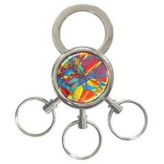 Colorful Miscellaneous Shapes 3-ring Key Chain