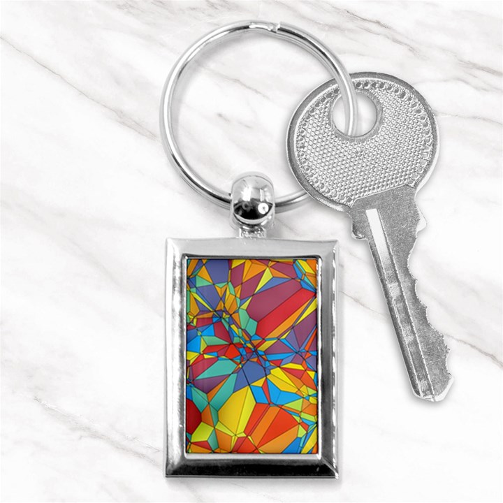 Colorful miscellaneous shapes Key Chain (Rectangle)