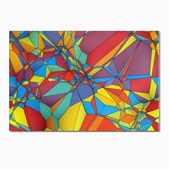 Colorful Miscellaneous Shapes Postcard 4 x 6  (pkg Of 10)