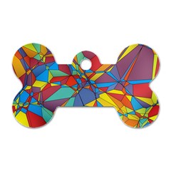 Colorful Miscellaneous Shapes Dog Tag Bone (one Side)