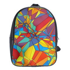 Colorful Miscellaneous Shapes School Bag (large) by LalyLauraFLM