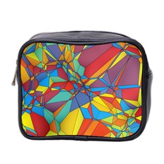 Colorful Miscellaneous Shapes Mini Toiletries Bag (two Sides) by LalyLauraFLM