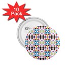 Colorful dots pattern 1.75  Button (10 pack)  Front