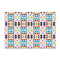 Colorful Dots Pattern Sticker A4 (10 Pack) by LalyLauraFLM