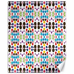 Colorful Dots Pattern Canvas 11  X 14 