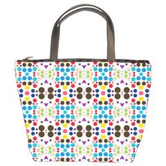 Colorful Dots Pattern Bucket Bag