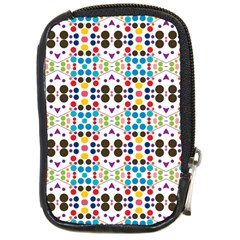 Colorful Dots Pattern Compact Camera Leather Case