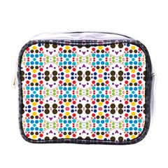 Colorful Dots Pattern Mini Toiletries Bag (one Side) by LalyLauraFLM