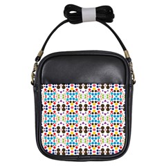 Colorful Dots Pattern Girls Sling Bag by LalyLauraFLM