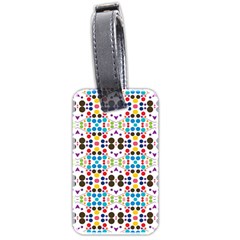 Colorful Dots Pattern Luggage Tag (two Sides) by LalyLauraFLM