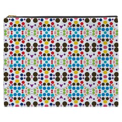 Colorful Dots Pattern Cosmetic Bag (xxxl) by LalyLauraFLM