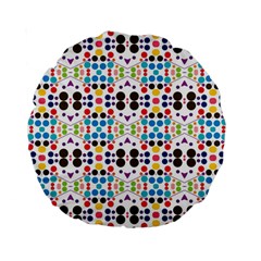 Colorful Dots Pattern Standard 15  Premium Round Cushion  by LalyLauraFLM