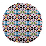 Colorful dots pattern Large 18  Premium Round Cushion  Front