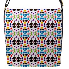 Colorful Dots Pattern Flap Closure Messenger Bag (s) by LalyLauraFLM