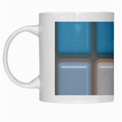 Shiny Squares Pattern White Mug