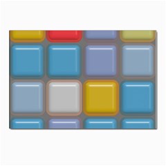 Shiny Squares Pattern Postcard 4 x 6  (pkg Of 10)