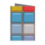 Shiny Squares pattern Mini Greeting Card Right