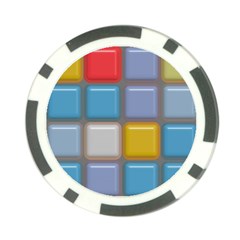 Shiny Squares Pattern Poker Chip Card Guard