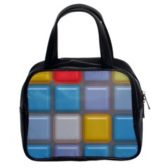 Shiny Squares Pattern Classic Handbag (two Sides)