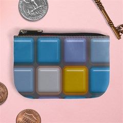 Shiny Squares Pattern Mini Coin Purse by LalyLauraFLM