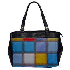 Shiny Squares Pattern Oversize Office Handbag