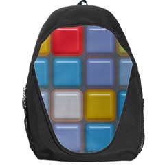 Shiny Squares Pattern Backpack Bag by LalyLauraFLM