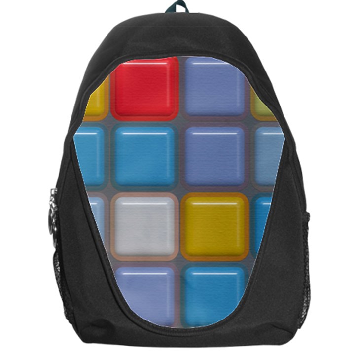 Shiny Squares pattern Backpack Bag