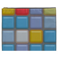 Shiny Squares Pattern Cosmetic Bag (xxxl)