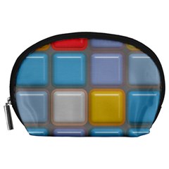 Shiny Squares Pattern Accessory Pouch