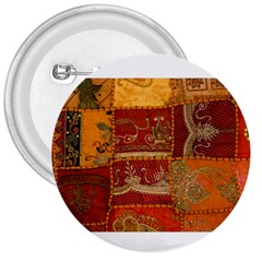 India Print Realism Fabric Art 3  Buttons by TheWowFactor