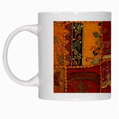 India Print Realism Fabric Art White Mugs by TheWowFactor