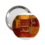 India Print Realism Fabric Art 2.25  Handbag Mirrors Front