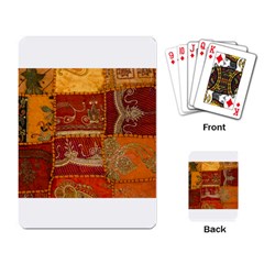 India Print Realism Fabric Art Playing Card by TheWowFactor