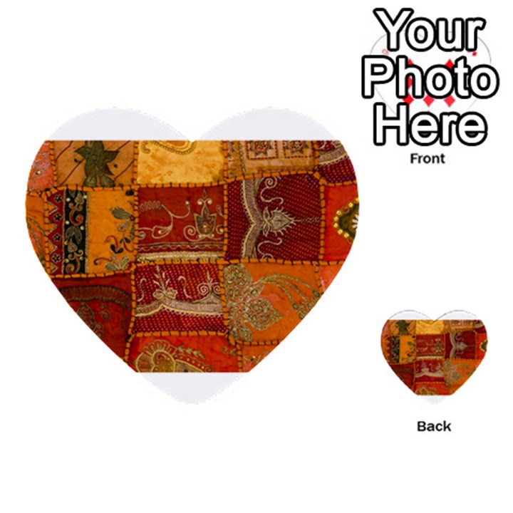 India Print Realism Fabric Art Multi-purpose Cards (Heart) 