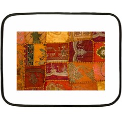 India Print Realism Fabric Art Double Sided Fleece Blanket (mini)  by TheWowFactor