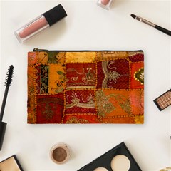 India Print Realism Fabric Art Cosmetic Bag (medium)  by TheWowFactor