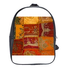 India Print Realism Fabric Art School Bags(large) 