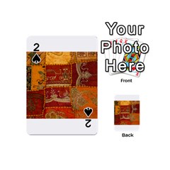 India Print Realism Fabric Art Playing Cards 54 (mini)  by TheWowFactor