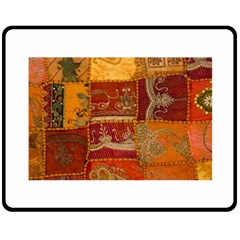 India Print Realism Fabric Art Double Sided Fleece Blanket (medium)  by TheWowFactor