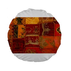 India Print Realism Fabric Art Standard 15  Premium Flano Round Cushions