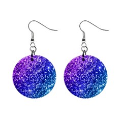 Glitter Ocean Bokeh Mini Button Earrings