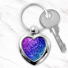 Glitter Ocean Bokeh Key Chains (heart) 