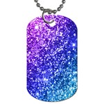 Glitter Ocean Bokeh Dog Tag (One Side) Front