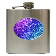 Glitter Ocean Bokeh Hip Flask (6 Oz)