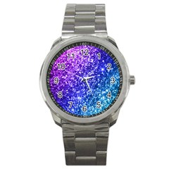 Glitter Ocean Bokeh Sport Metal Watches