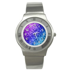 Glitter Ocean Bokeh Stainless Steel Watches by KirstenStar