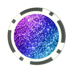 Glitter Ocean Bokeh Poker Chip Card Guards