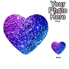 Glitter Ocean Bokeh Multi-purpose Cards (heart)  by KirstenStar