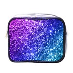 Glitter Ocean Bokeh Mini Toiletries Bags Front