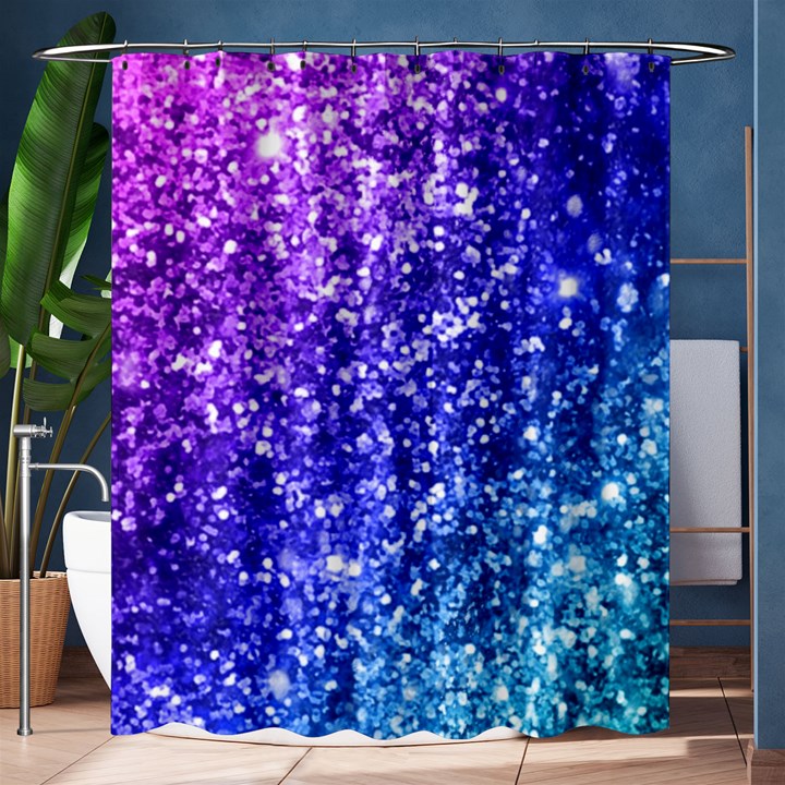 Glitter Ocean Bokeh Shower Curtain 60  x 72  (Medium) 